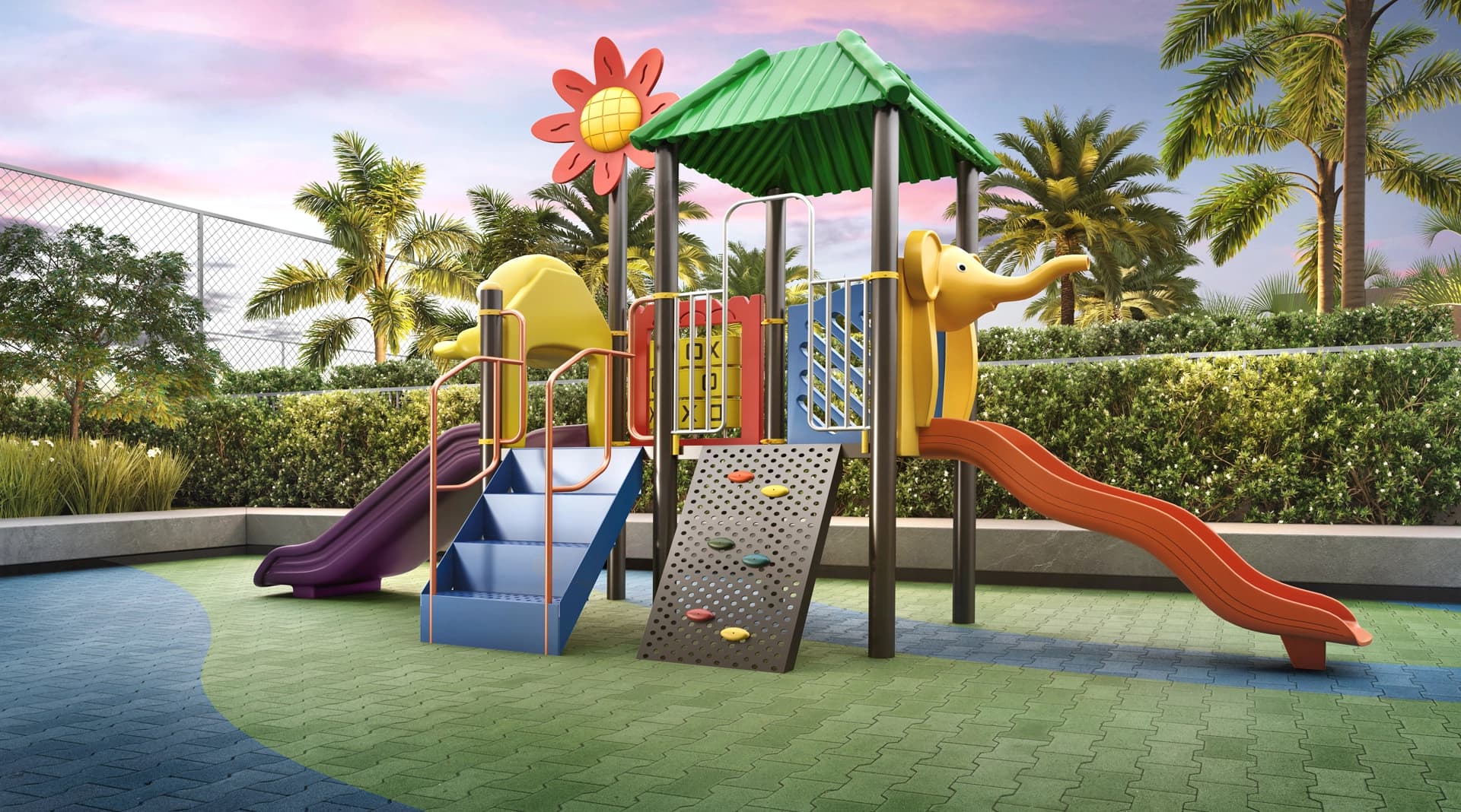 Perspectiva ilustrada do Playground