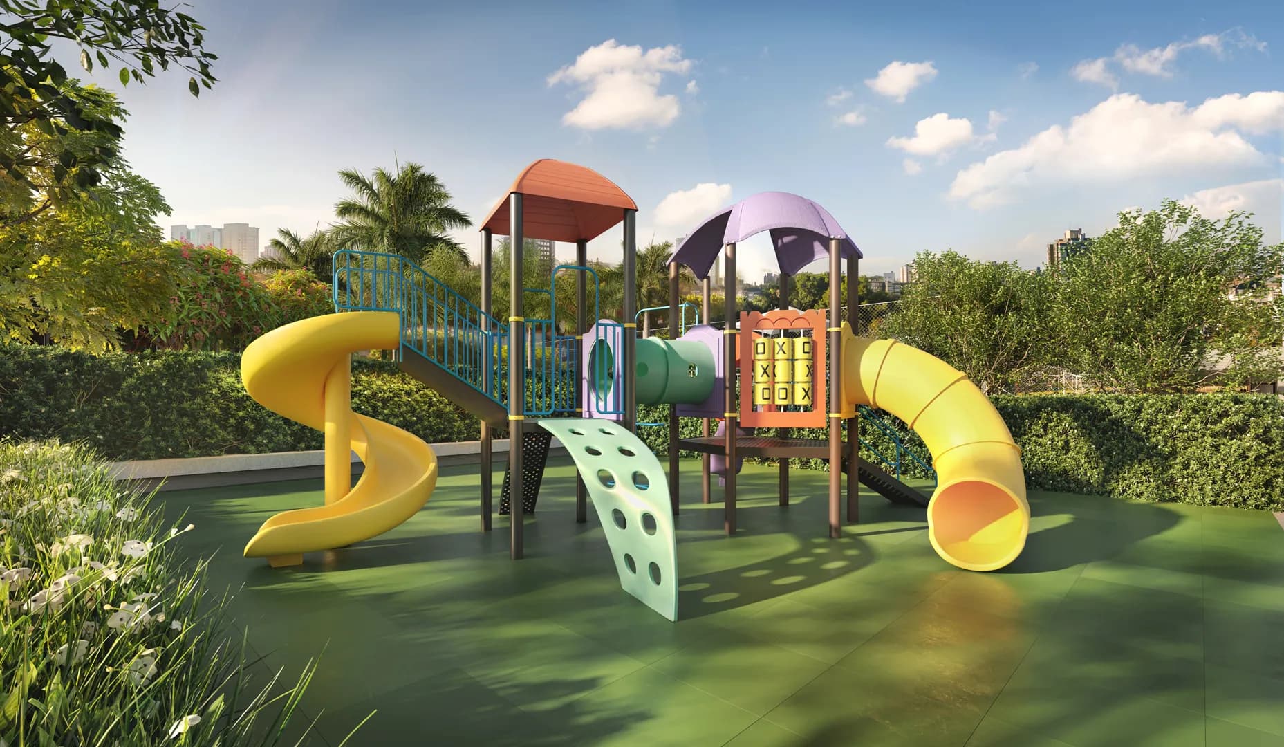 Perspectiva ilustrada do playground