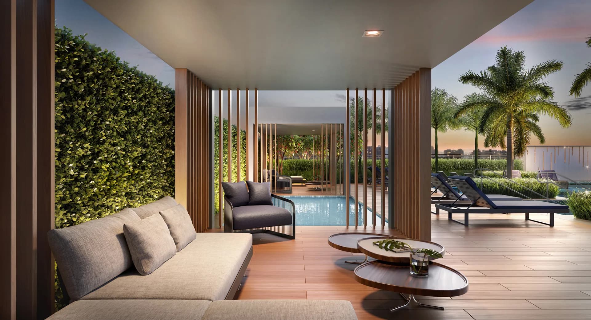 Perspectiva ilustrada da pool house