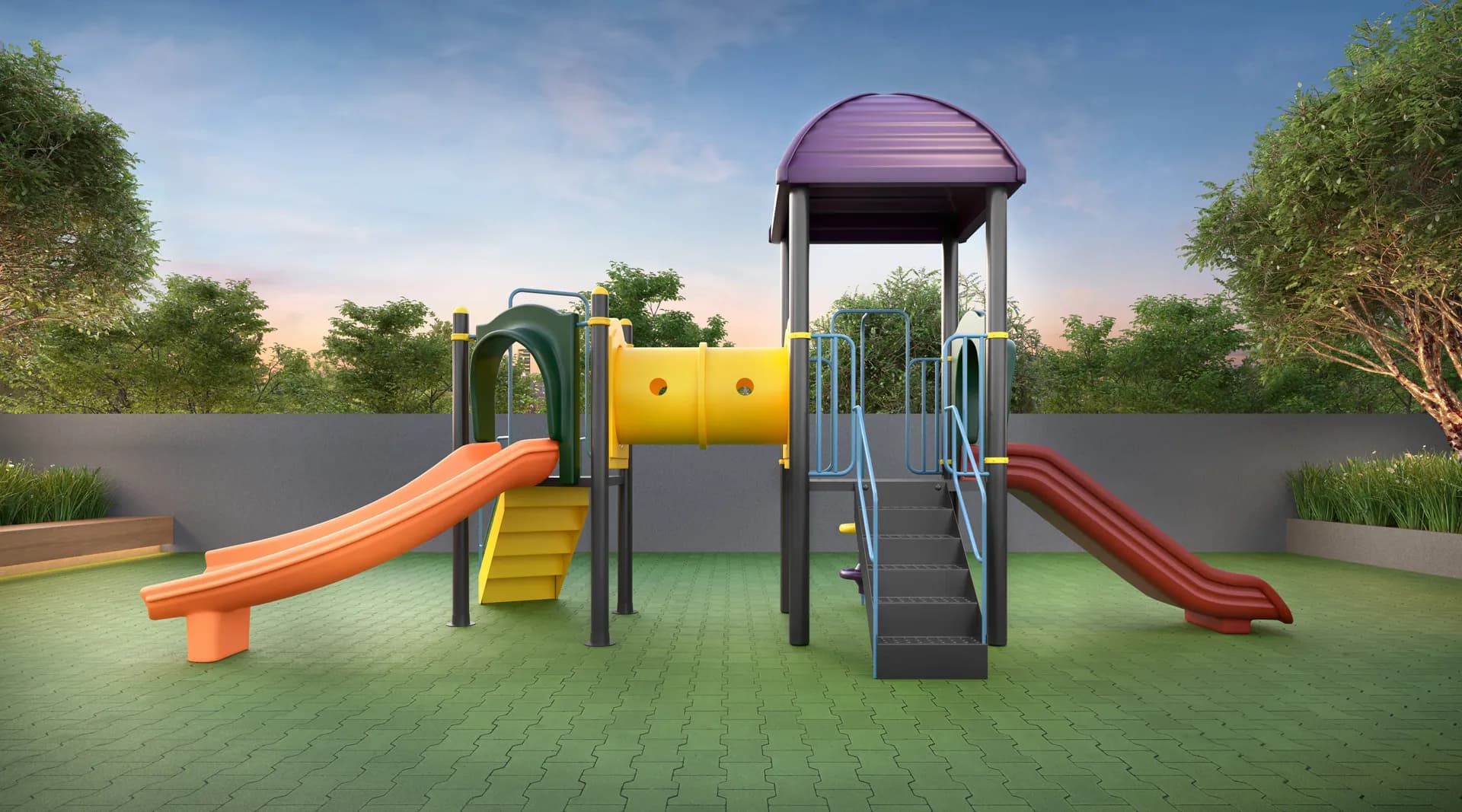 Perspectiva ilustrada do playground