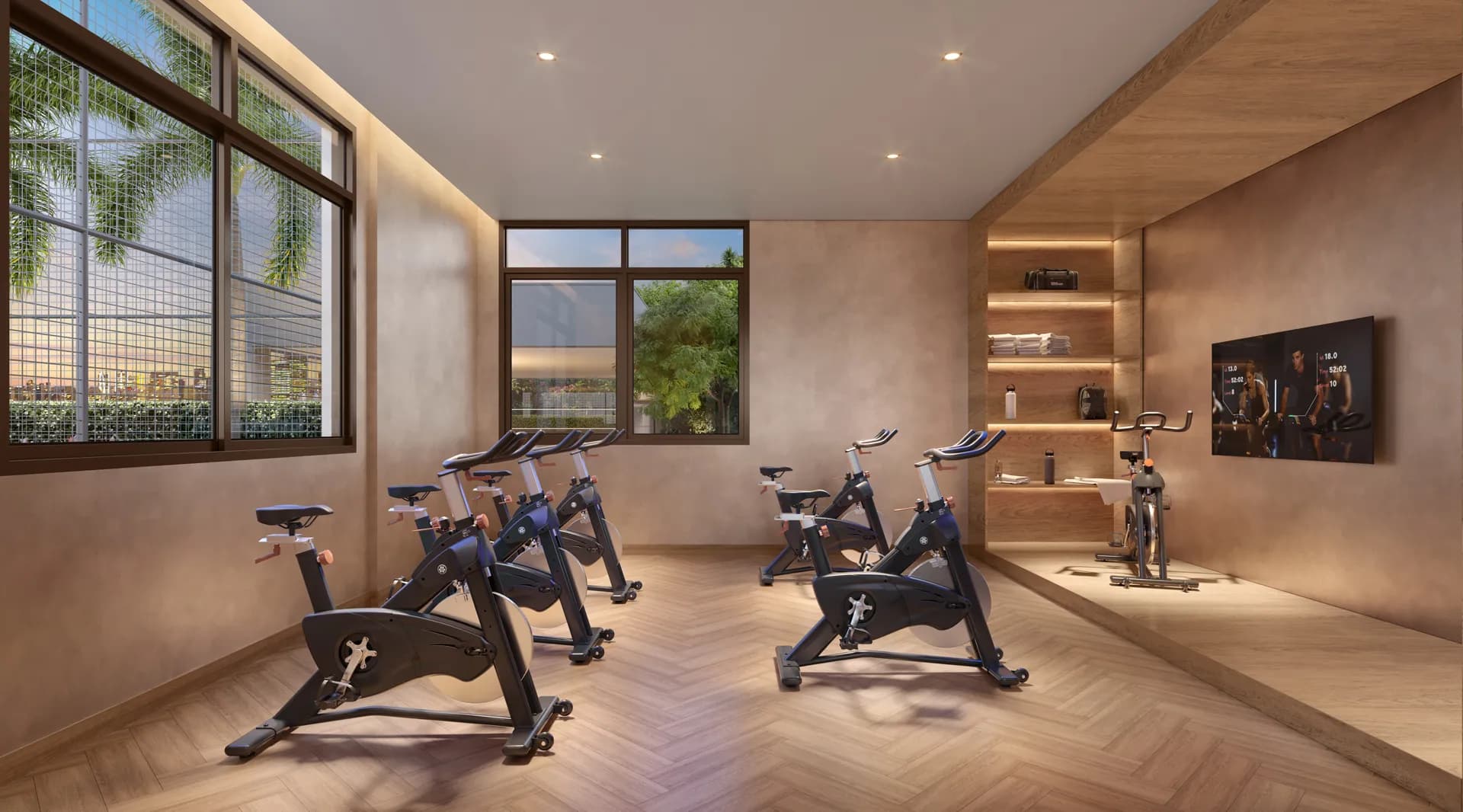 Perspectiva ilustrada do spinning