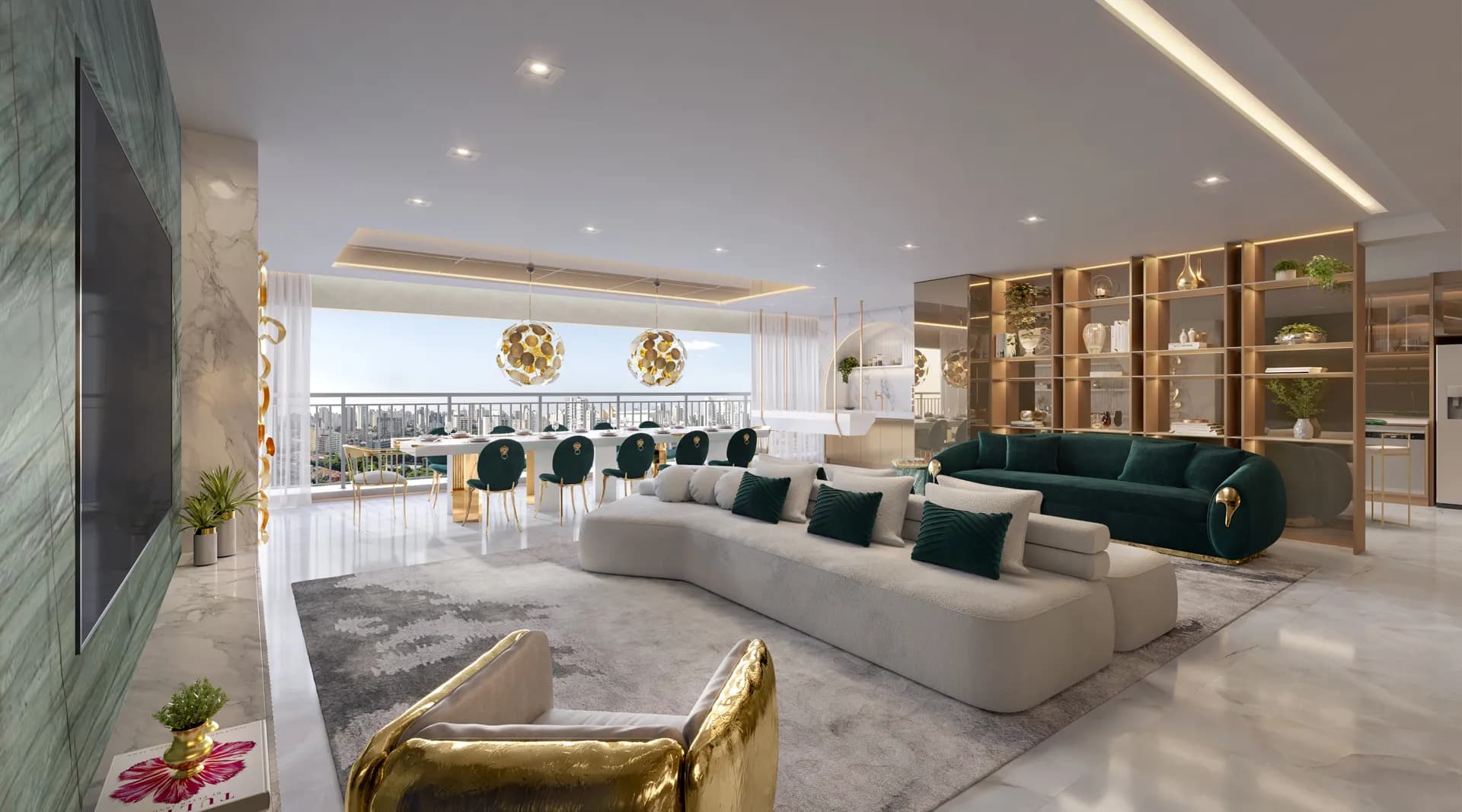 Living decorado 199m²