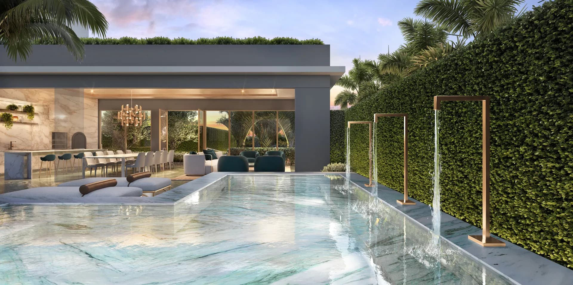 Perspectiva ilustrada da private pool house (2)